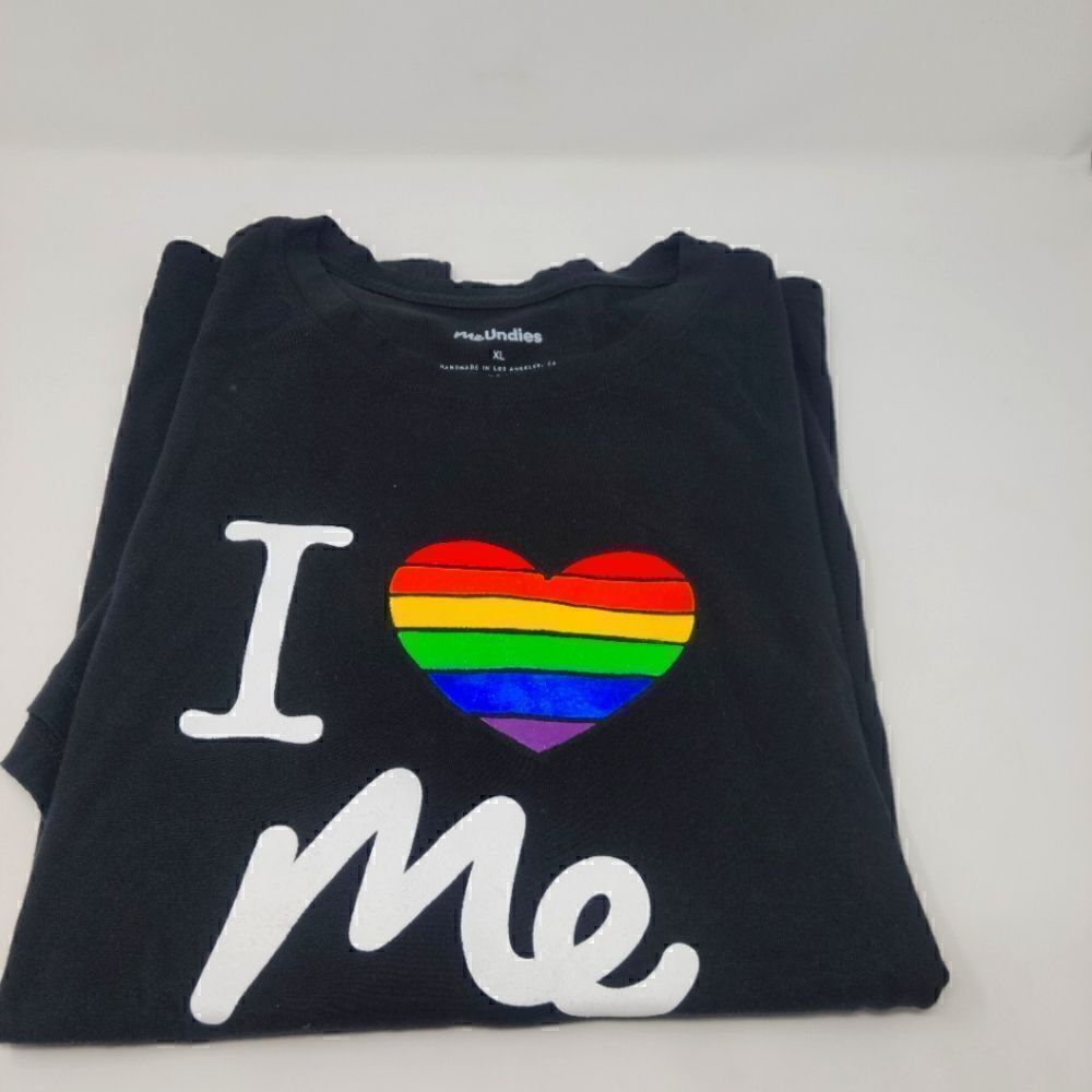 MeUndies Black I heart me Modal/Cotton Blend T-Shirt XLarge